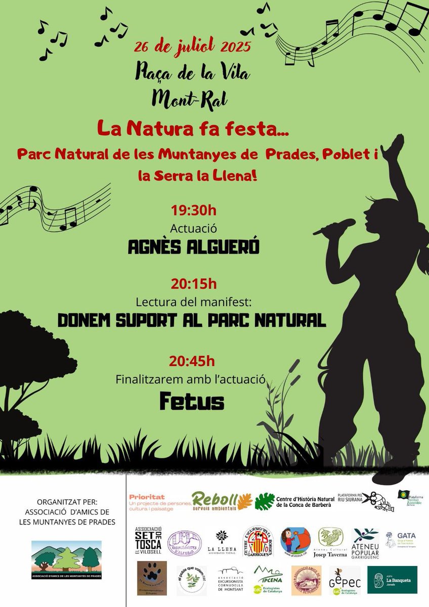 aampcat's tweet image. Dissabte a Mont-ral festa, reivindicació, gastronomia i paisatge!
Us hi esperem!
Entrada lliure i gratuïta!