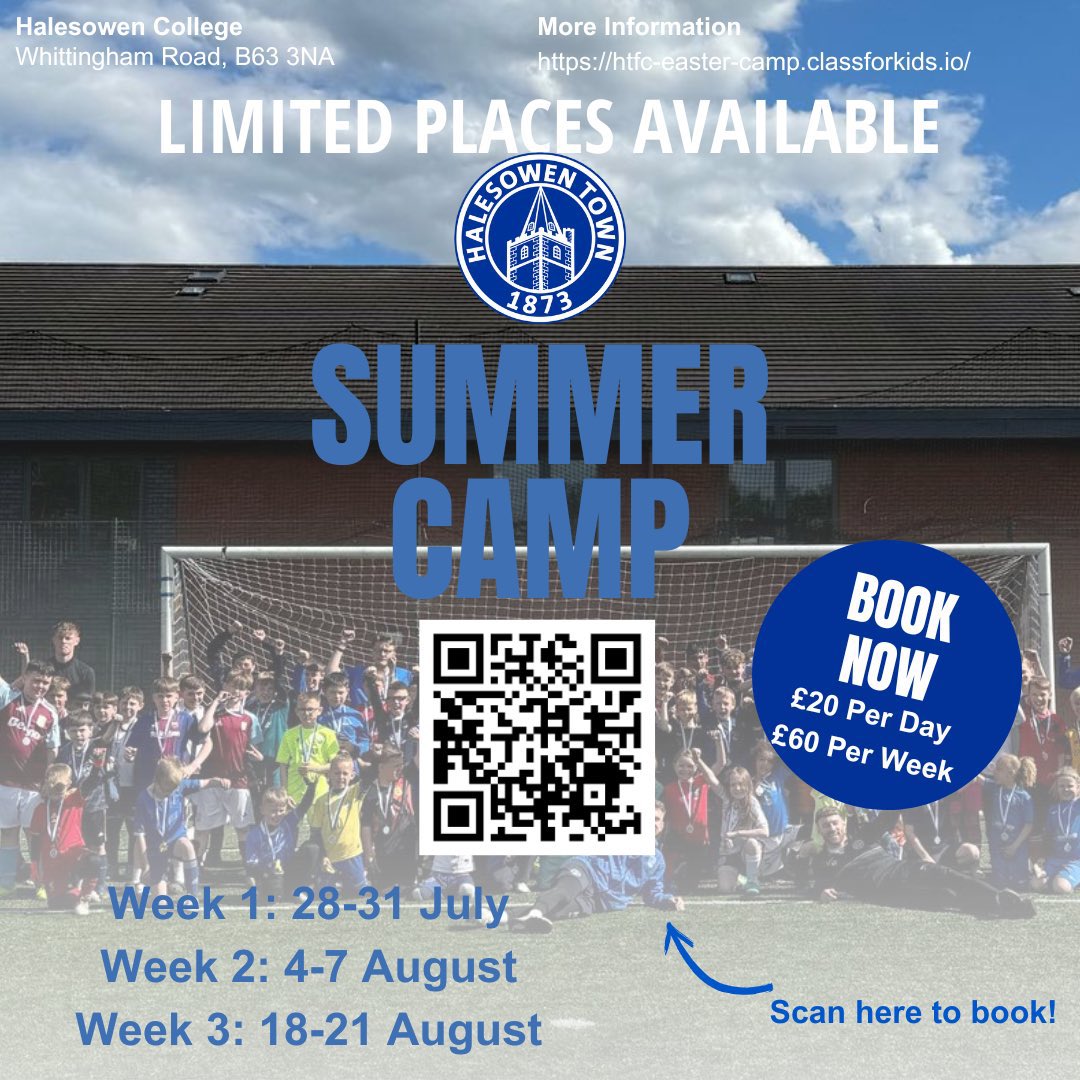 FINAL CALL 🚨

Our first camp starts next week, this is your last chance to sign up! 

htfc-academy-camp.classforkids.io/camps

#UpTheYeltz