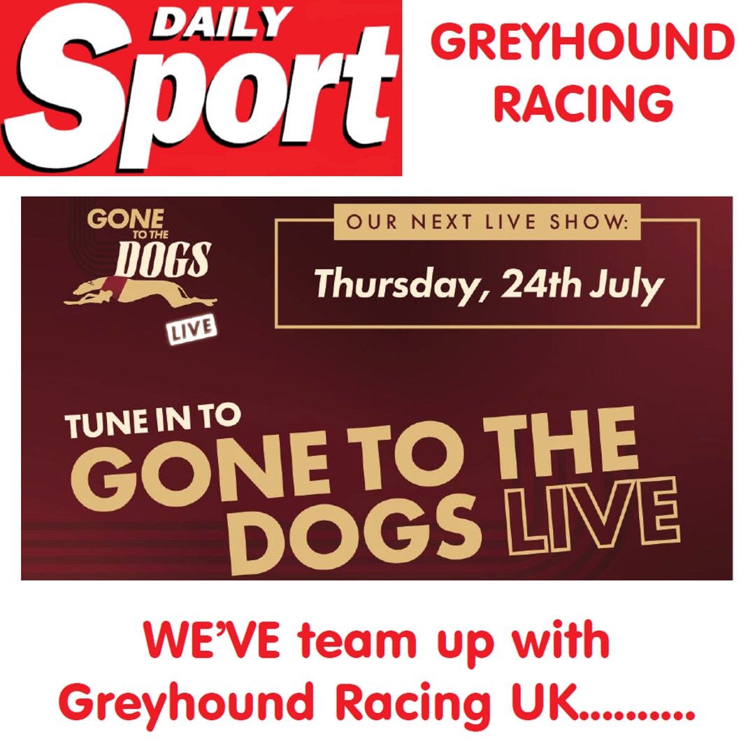 The Daily Sport (@daily_sport) on Twitter photo #GreyhoundRacing We’ve teamed up with Greyhound Racing UK to bring you the best racing action <a href="/GTTDPodcast/">Gone To The Dogs</a>
dailysport.co.uk/sport/greyhoun…
#WednesdaySport #MidweekSport #TheSport #DailySport #DogRacing #Greyhounds #TheDogs #LiveRacing #Newcastle #Betting #TheRaces #Races #Tips #Races #GreyhoundRacing We’ve teamed up with Greyhound Racing UK to bring you the best racing action <a href="/GTTDPodcast/">Gone To The Dogs</a>
dailysport.co.uk/sport/greyhoun…
#WednesdaySport #MidweekSport #TheSport #DailySport #DogRacing #Greyhounds #TheDogs #LiveRacing #Newcastle #Betting #TheRaces #Races #Tips #Races