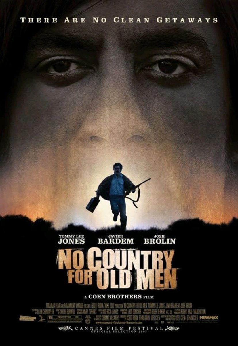 ACMillerAuthor's tweet image. It feels like a Coen brothers afternoon, so time for my first viewing of NO COUNTRY FOR OLD MEN (2007).
