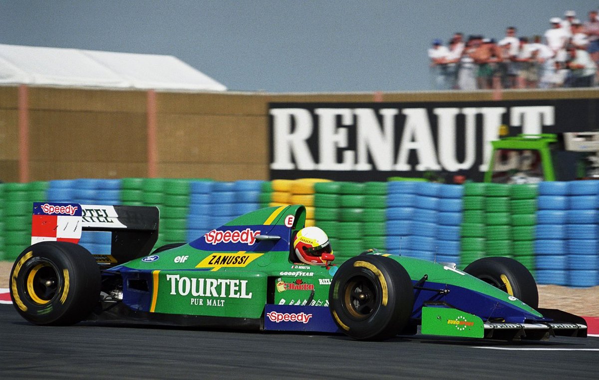 LegendarysF1's tweet image. Olivier Beretta,Tourtel Larrousse F1 LH94 - Ford HBF7 8 3.5 V8. GP Magny-Cours 1994.
📸: DPPI
#F1