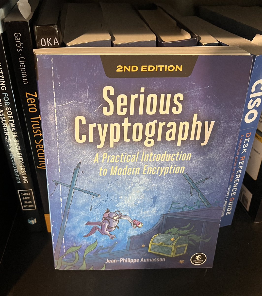 MehdiHacks's tweet image. "Serious Cryptography" is one of the best technical books I've read.
If you are into security, I highly recommend it.