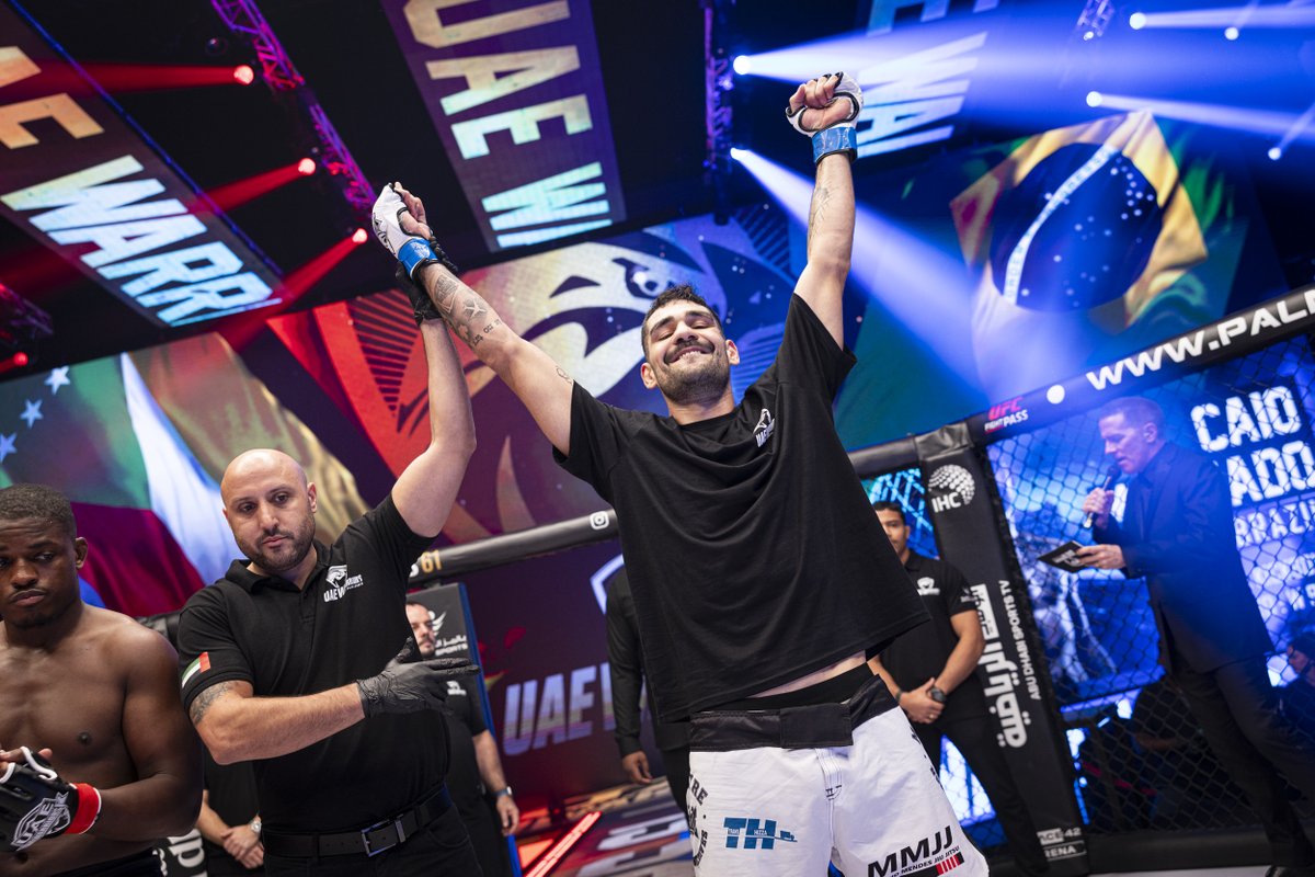 Caio Machado steps into the ring, scores the TKO, and walks out like it’s just another day.
Caio Machado def Kevin Oumar via  #UAEW61