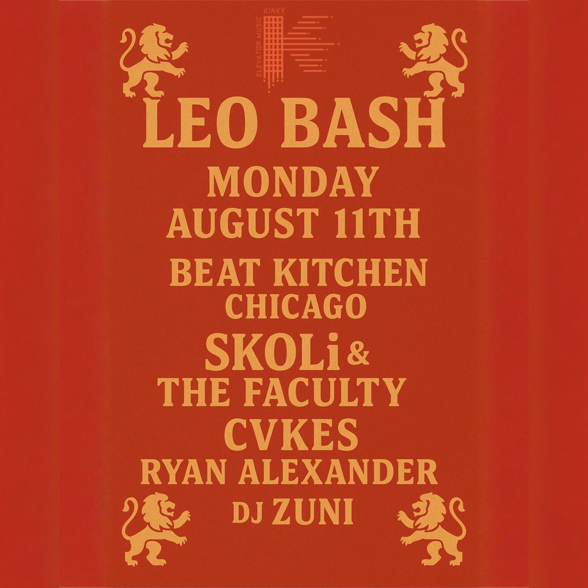 🦁JUST ANNOUNCED🦁
DJ SKOLI w/ CVKES &amp; Ryan Alexander
Monday, August 11 | 21+ 
Tickets @ beatkitchen.com