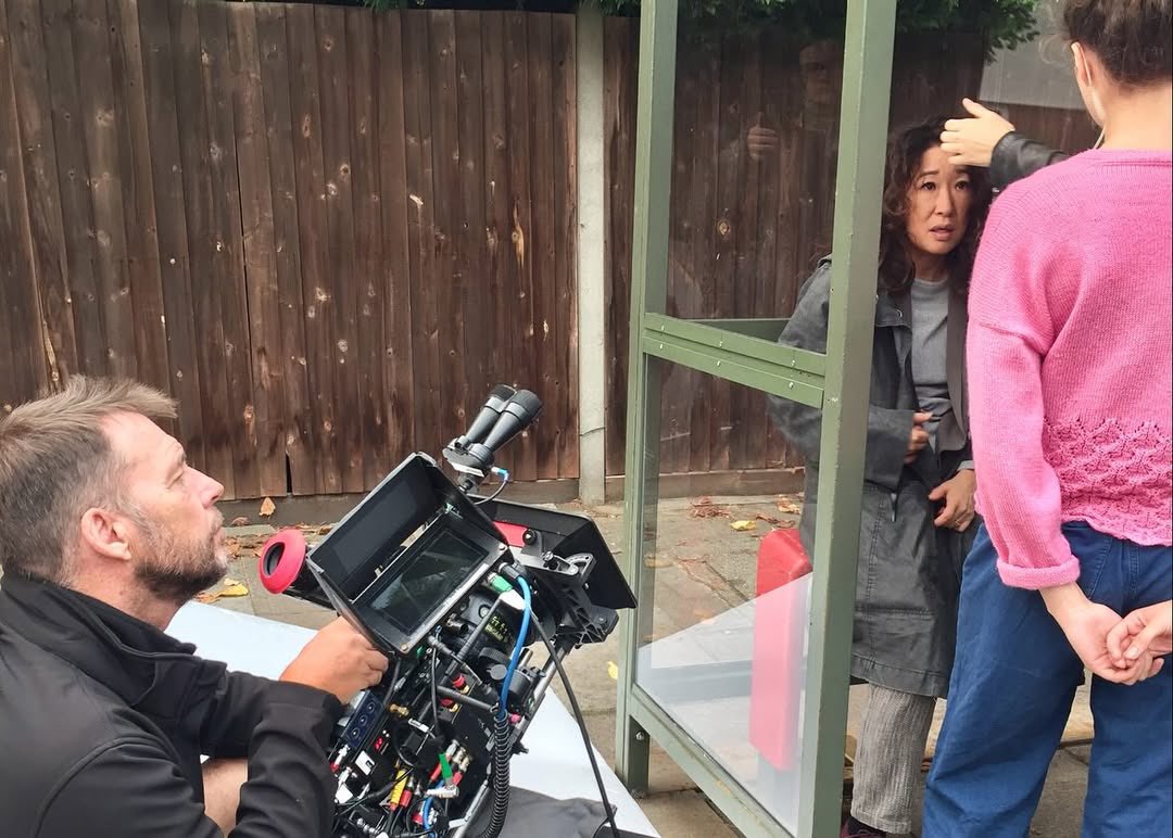 bestofsandra's tweet image. more of new/old photos of sandra oh from filming the first season of killing eve