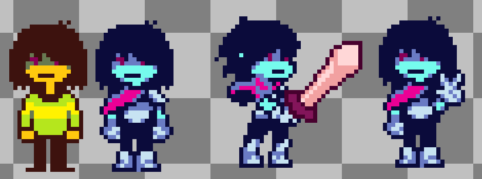 DigiSprites's tweet image. my attempt at kris with visible eyes #deltarune