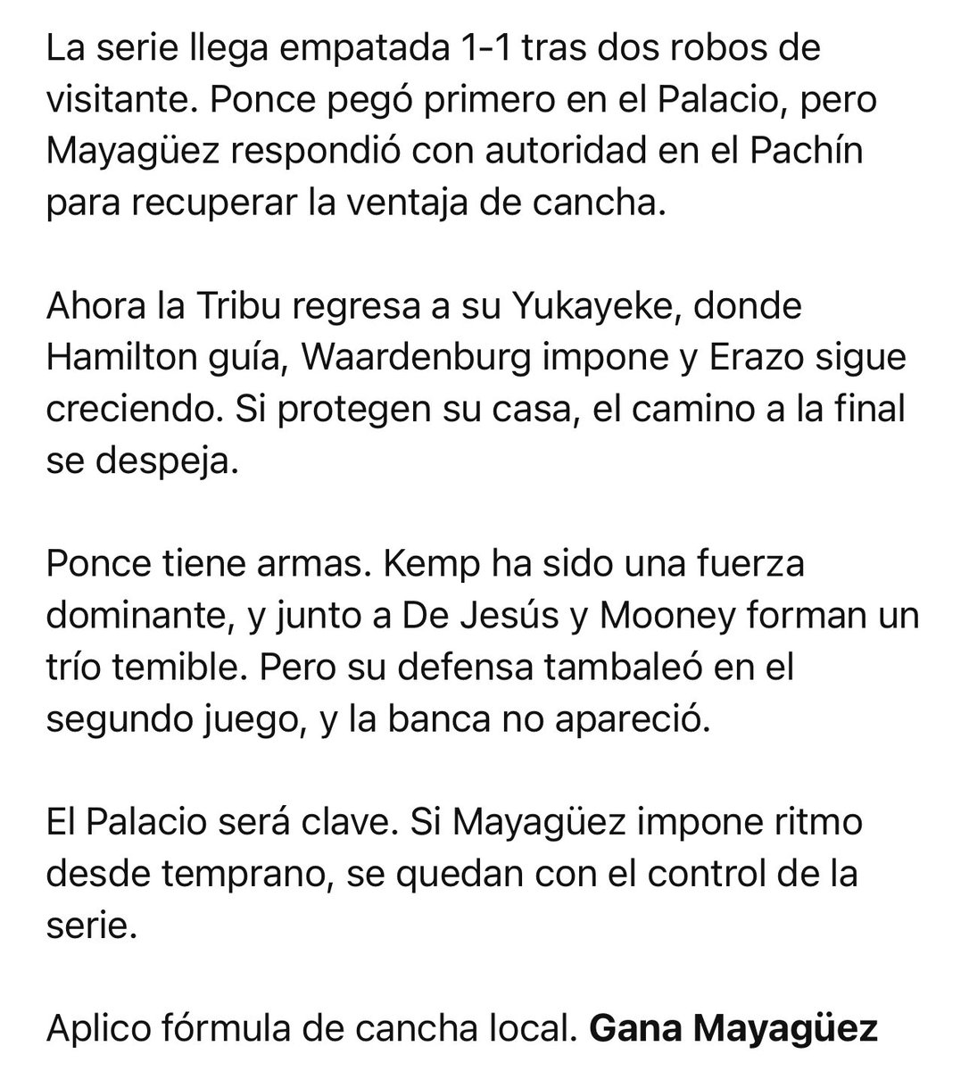 ElFantasmaFufi's tweet image. PONCE EN MAYAGÜEZ, JUEGO 3 – SEMIFINAL, 8:00 PM – YOUTUBE
#BSN #BSNPR #PUERTORICO 🏀