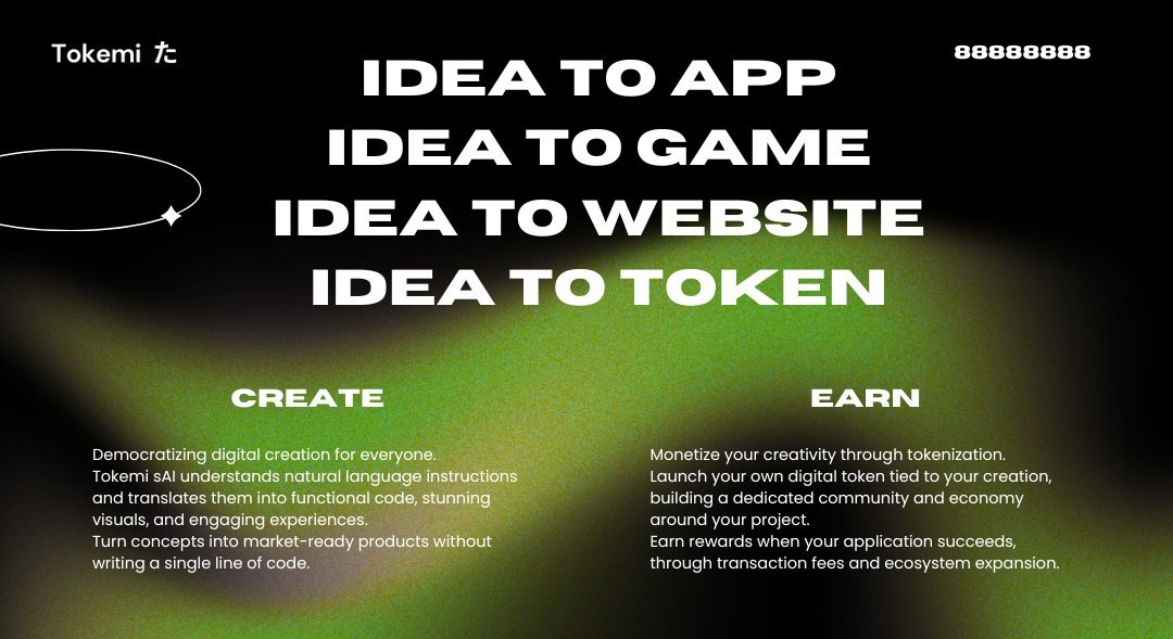 KookCapitalLLC's tweet image. tokemi is what the believe app should have been
creators can launch any website/app/game/web3 dapp just from an idea
100% revenue sharing on the platform, and creators can pick from 3 different incentive models, including holder benefits, when they launch
best economics i have…