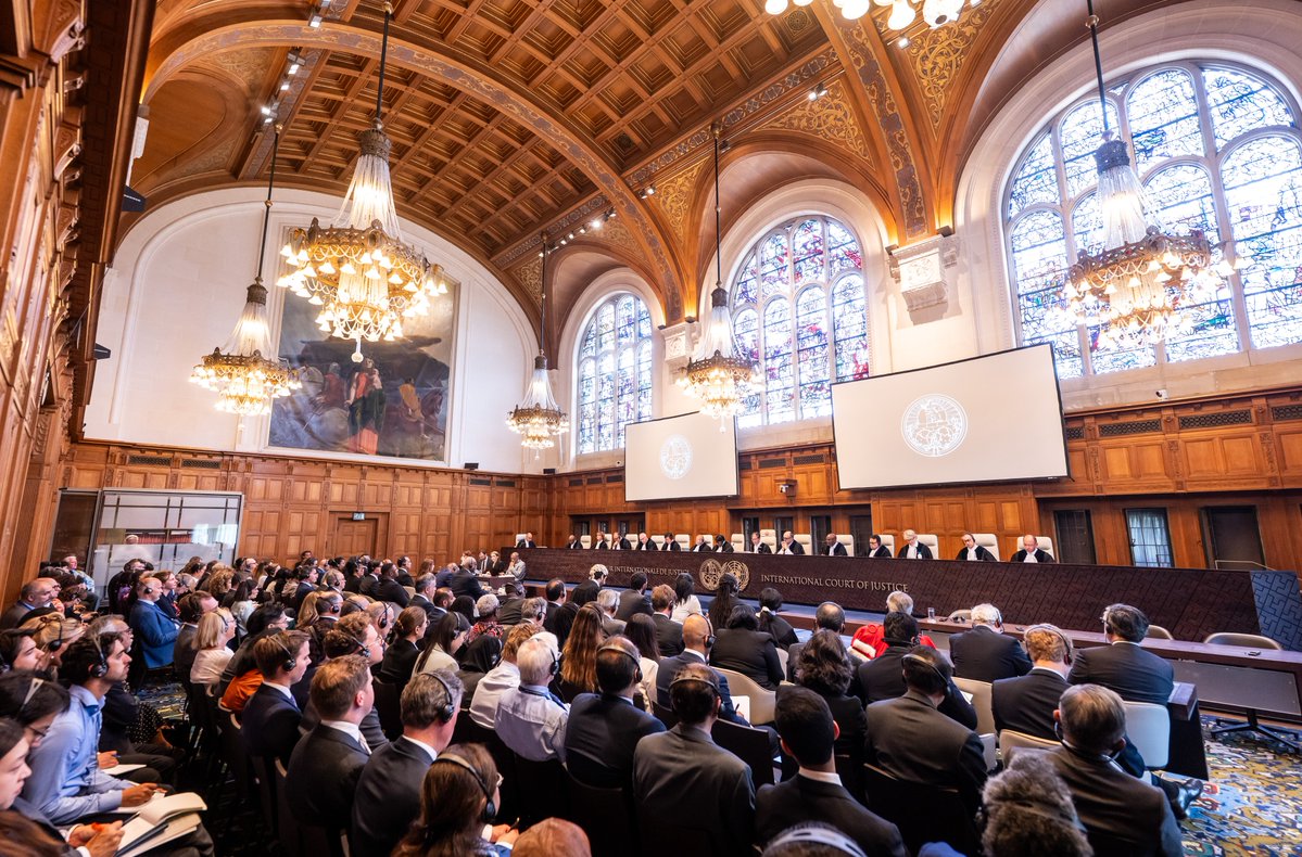 MULTIMÉDIA : des photos et des vidéos de la lecture de l’avis consultatif de la #CIJ sur les Obligations des États en matière de changement climatique sont disponibles ici : go.icj-cij.org/3GZOPpu