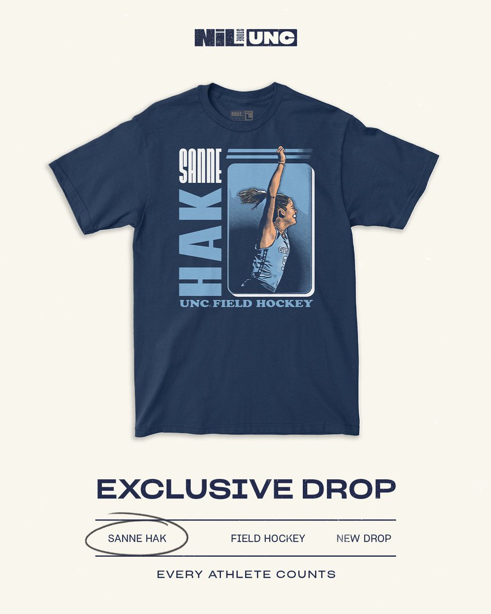 uncnilstore's tweet image. 🔥Exclusive drop for Sanne Hak!
Shop now to rep Sanne’s official merch while supporting her directly! 💙🏑
➡️ nil.store/unc/unc-sanne-…