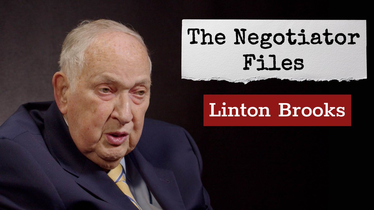In the newest episode of The Negotiator Files, Dr. Amy Nelson interviewed Amb. Linton Brooks, who discusses his role in START I and II negotiation and verification processes.

Watch the interview here: youtu.be/KnAbysl1KkQ