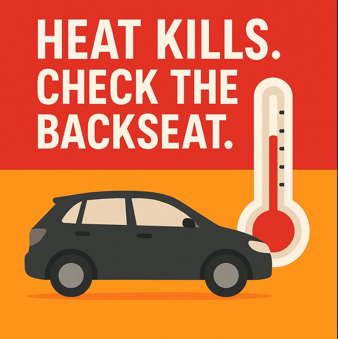 ArlingtonVaFD's tweet image. 🚨 Heat kills. Check the backseat. 🚨
Even on mild days, cars heat up fast. Kids’ heat up 3-5 times faster than adults.
👶 Never leave a child in a car.
👀 Always check the backseat.
📱 Set a reminder or place a stuffed animal in the front seat.
A quick check can save a life!
