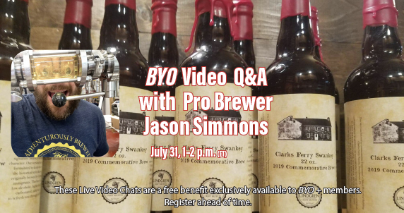 Next Thursday, join pro brewer Jason Simmons in the next BYO Live Video Chat. Jason has been brewing at work and home for 20+ years and loves writing/talking about brewing. In the July-Aug issue of BYO he wrote about brewing with mushrooms. Sign up at: crowdcast.io/c/chat-with-ja…