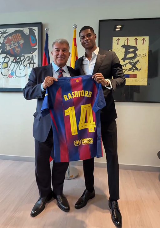 🔵🔴1️⃣4️⃣ Barcelona confirm Marcus Rashford will wear shirt No. 14.