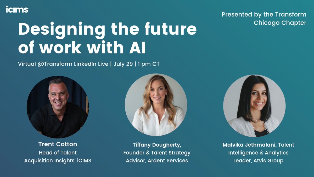 People leaders, tech innovators or decision-makers navigating change: this event is for you. 💫

Hosted by Transform, our head of talent acquisition insights, will join a high-impact conversation on designing the future of work with AI. 

Register here: okt.to/2Hvtiy