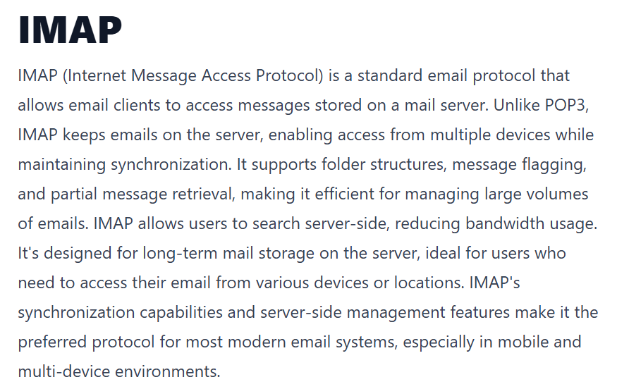 savyata55's tweet photo. #LSPPDay53 
Further into email protocols Today i read about IMAP. Keeping emails on servers, IMAP enables access from multiple devices while maintaining synchronization. Very efficient for managing large volumes of emails. #60DaysOfLearning2025 #LearningWithLeapfrog
@lftechnology https://t.co/wMKLjsCI4n