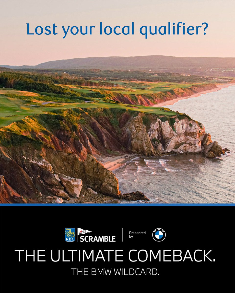 RBC PGA Scramble (@rbcpgascramble) on Twitter photo One more shot at glory 🏆
Teams that failed to advance through qualifiers can still make it to <a href="/CabotCapeBreton/">Cabot Cape Breton</a> with the BMW Wildcard.
One lucky team will gain automatic qualification for the RBC PGA Scramble presented by BMW National Final.
Enter: bmw.ca/wildcard One more shot at glory 🏆
Teams that failed to advance through qualifiers can still make it to <a href="/CabotCapeBreton/">Cabot Cape Breton</a> with the BMW Wildcard.
One lucky team will gain automatic qualification for the RBC PGA Scramble presented by BMW National Final.
Enter: bmw.ca/wildcard