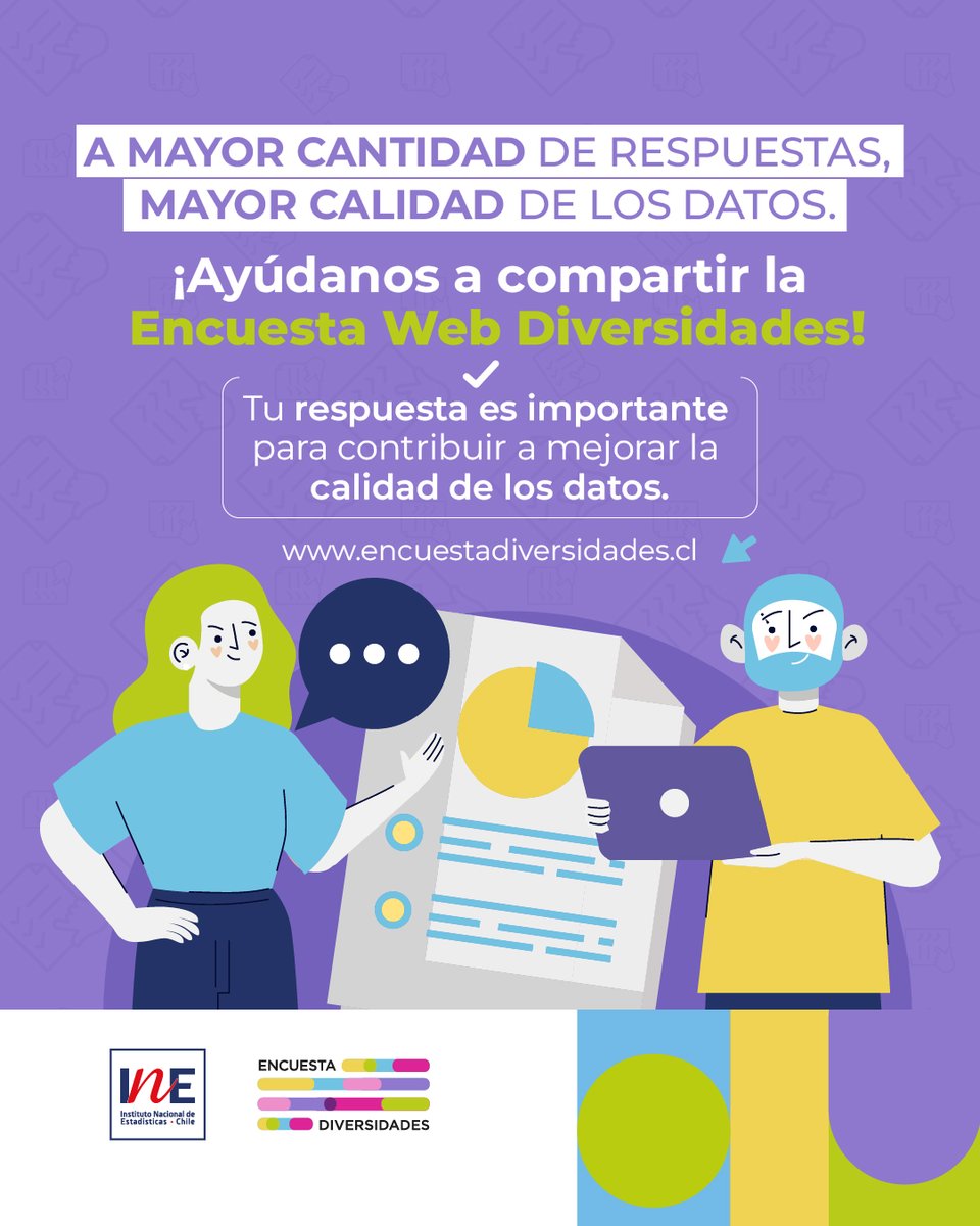 SernamEG Antofagasta (@sernamegantofa) on Twitter photo Encuesta web Diversidades. Junto al INE queremos invitarte a esta instancia de consulta ciudadana, si sientes que formas parte de las diversidades sexuales y de género🏳️🌈
✍🏼Inscripciones→ bit.ly/40ydZlS
📩Consultas: ine@ine.gob.cl
Programa MDSR SernamEG Encuesta web Diversidades. Junto al INE queremos invitarte a esta instancia de consulta ciudadana, si sientes que formas parte de las diversidades sexuales y de género🏳️🌈
✍🏼Inscripciones→ bit.ly/40ydZlS
📩Consultas: ine@ine.gob.cl
Programa MDSR SernamEG