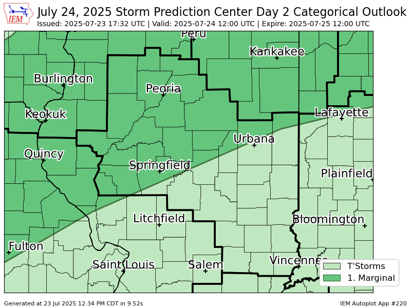 iembot_ilx's tweet image. #SPC issues Day 2 Marginal Convective Risk at Jul 23, 17:32z for ILX spc.noaa.gov/products/outlo…