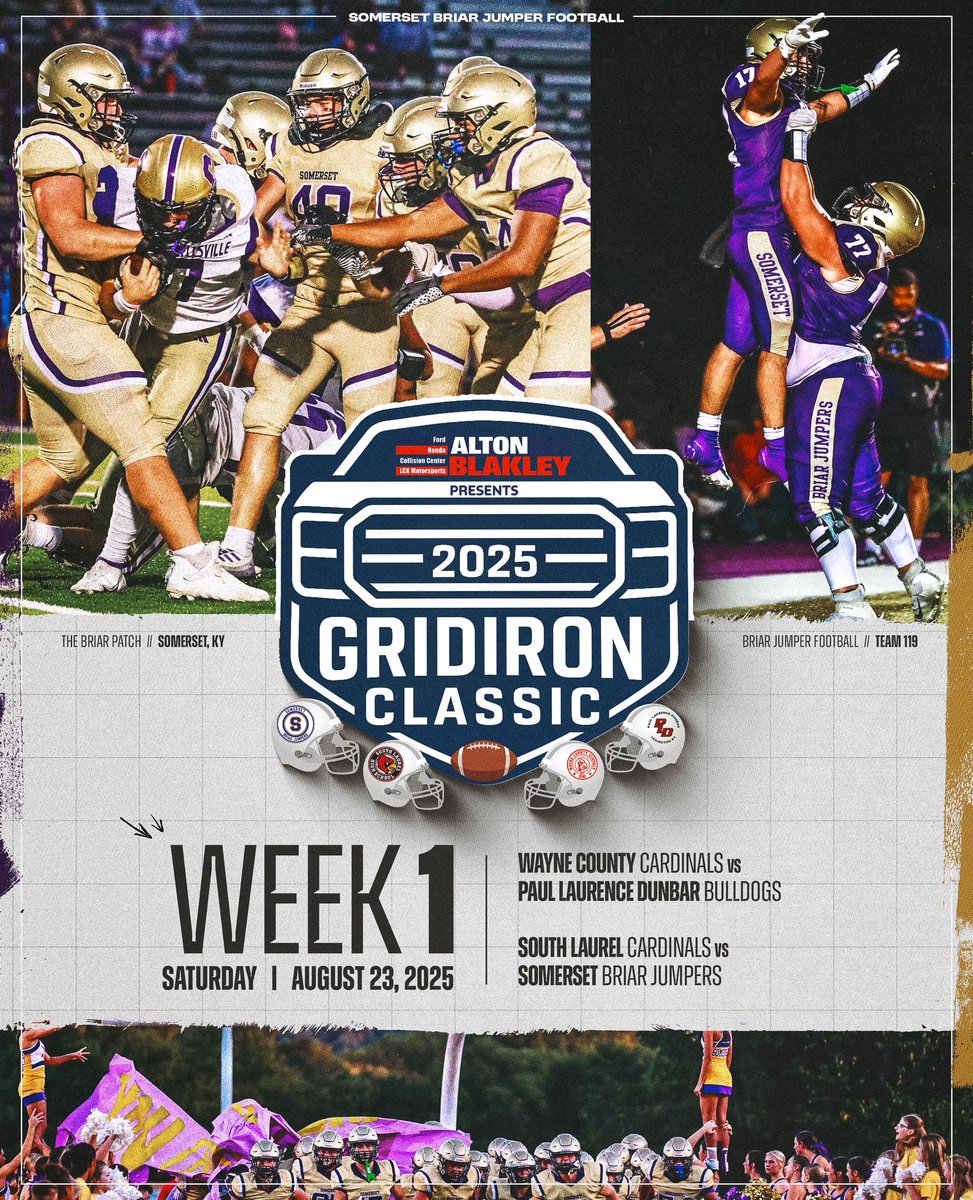 Briar Jumper Football (@bjnfball) on Twitter photo 🚨 𝐎𝐧𝐞 𝐌𝐨𝐧𝐭𝐡 𝐔𝐧𝐭𝐢𝐥 𝐊𝐢𝐜𝐤𝐨𝐟𝐟 🚨
We’re very excited to be hosting the very first Alton Blakley Gridiron Classic to start the 2025 season! This will be a HUGE day kicking off the seasons of four great programs and proud football communities!
🏈 <a href="/waynecofb/">Wayne County Football</a> vs 🚨 𝐎𝐧𝐞 𝐌𝐨𝐧𝐭𝐡 𝐔𝐧𝐭𝐢𝐥 𝐊𝐢𝐜𝐤𝐨𝐟𝐟 🚨
We’re very excited to be hosting the very first Alton Blakley Gridiron Classic to start the 2025 season! This will be a HUGE day kicking off the seasons of four great programs and proud football communities!
🏈 <a href="/waynecofb/">Wayne County Football</a> vs