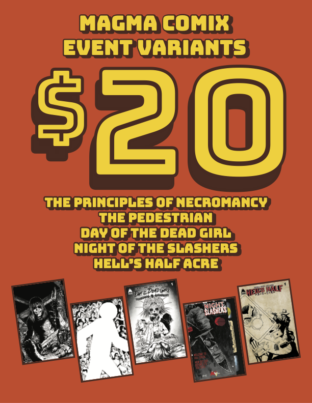 MagmaComix's tweet image. #SDCC2025 will see the return of our EVENT VARIANTS! Available only at our booth, #1709. Members of the creative teams will be signing these limited editions for FREE throughout the weekend!
@JacksonLanzing @cpkelly @CanIGetanEamon @VonGormanArt @TheAJMendez @dentontipton