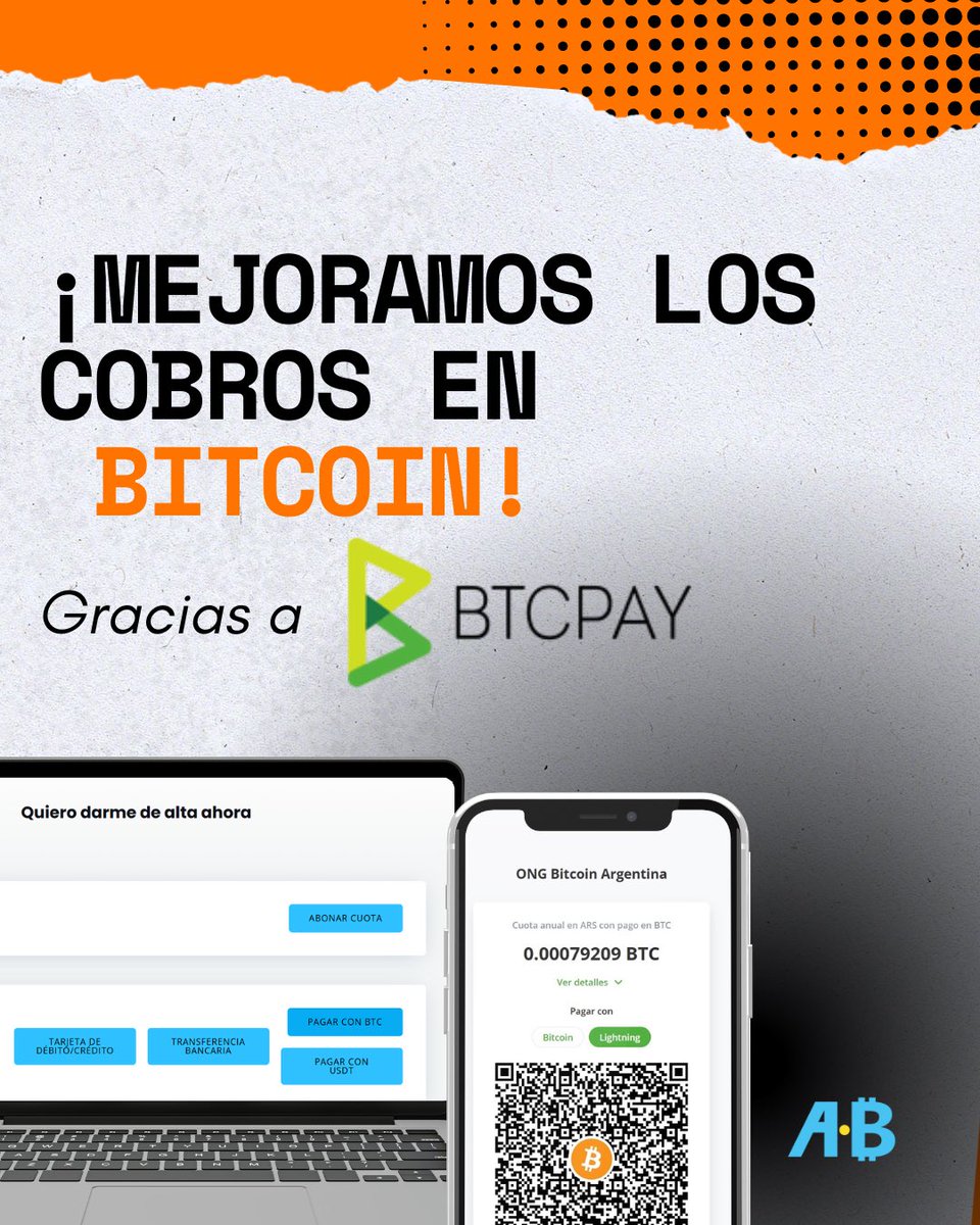 ONG Bitcoin Argentina (@bitcoinar) on Twitter photo 🧡 Seguimos mejorando la forma de cobrar en bitcoin gracias a <a href="/BtcpayServer/">BTCPay Server</a>
Siempre apostamos por la adopción real, y hoy damos un paso más: ahora nuestros cobros en bitcoin se gestionan a través del servicio de BTCPay Server de forma más eficiente y automatizada. 🧡 Seguimos mejorando la forma de cobrar en bitcoin gracias a <a href="/BtcpayServer/">BTCPay Server</a>
Siempre apostamos por la adopción real, y hoy damos un paso más: ahora nuestros cobros en bitcoin se gestionan a través del servicio de BTCPay Server de forma más eficiente y automatizada.