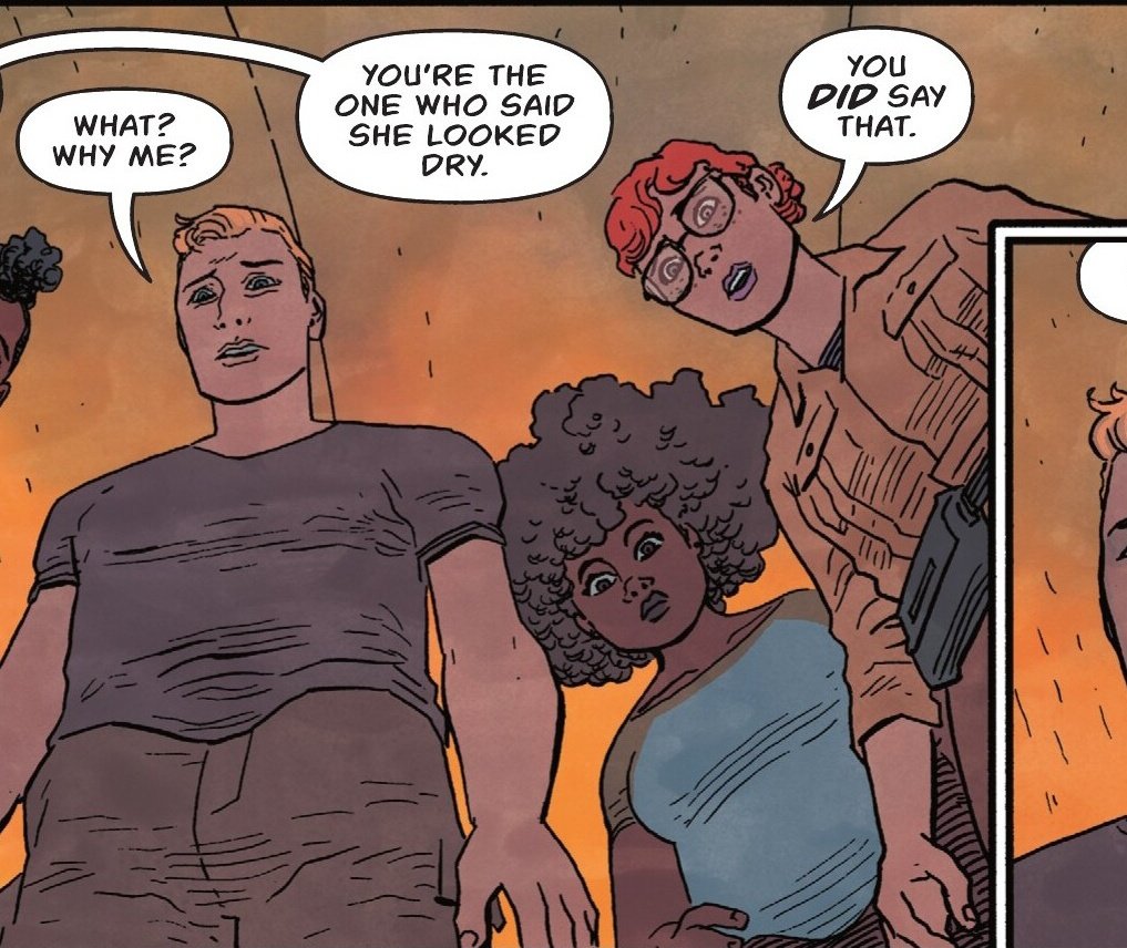 pipeshotgun's tweet image. See this could easily be Steve Trevor, Etta Candy and Barbara Minerva I really don't understand the point of making Etta Candy skinny and give her a sister that not only looks like Etta but behaves like her as well, while the actual Etta don't contribute anything to the story.