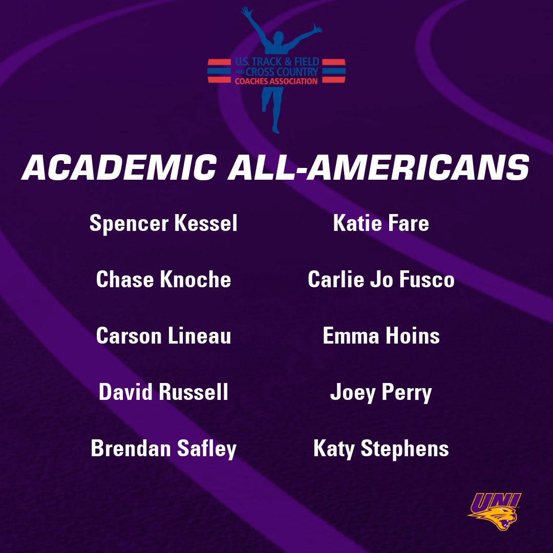 UNI T&F/XC (@unitrackfieldxc) on Twitter photo Celebrating our brightest on and off the track! Congratulations to this year's <a href="/USTFCCCA/">USTFCCCA</a> Academic All-Americans! 🎓🍎 
📰 bit.ly/4o8cxAU
#EverLoyal | #1UNI Celebrating our brightest on and off the track! Congratulations to this year's <a href="/USTFCCCA/">USTFCCCA</a> Academic All-Americans! 🎓🍎 
📰 bit.ly/4o8cxAU
#EverLoyal | #1UNI