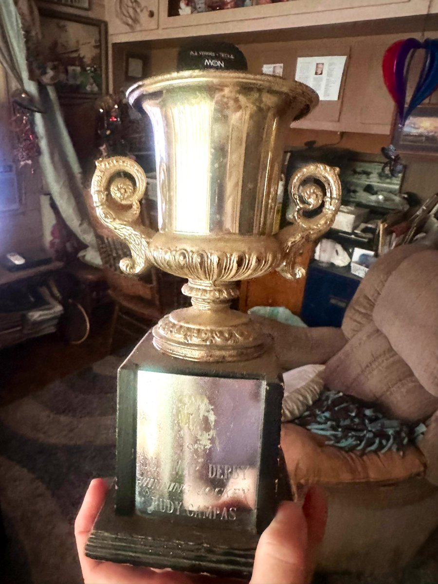 1963 Del Mar Derby jockey trophy. Pulled out all the stops for this bad boy 😆🏆
