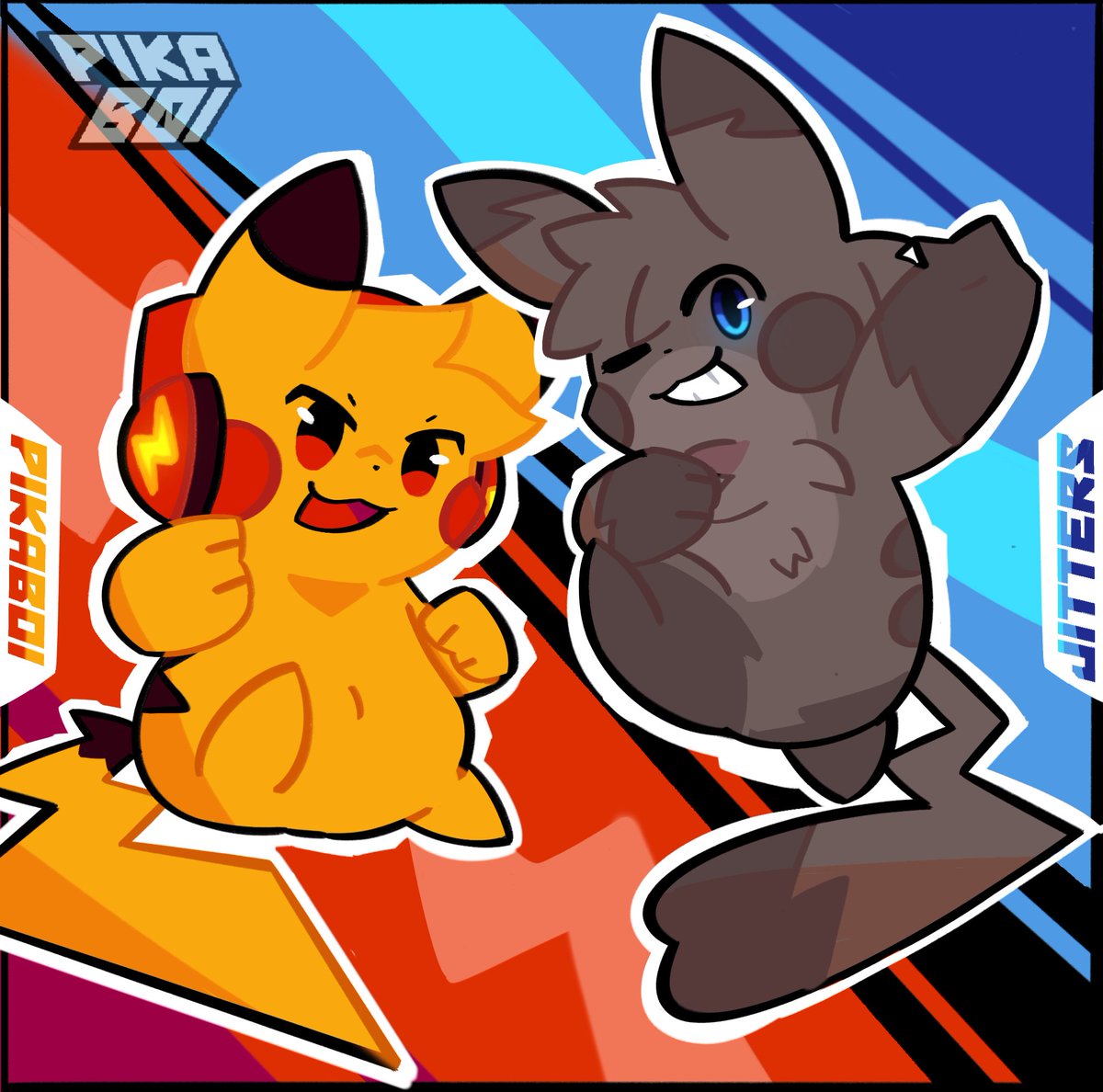 Pikab0i's tweet image. Suspiciously cool beats!! ❤️💙
(Revenge on @shiversthecat !!)
You don’t know how badly I wanted to draw em!