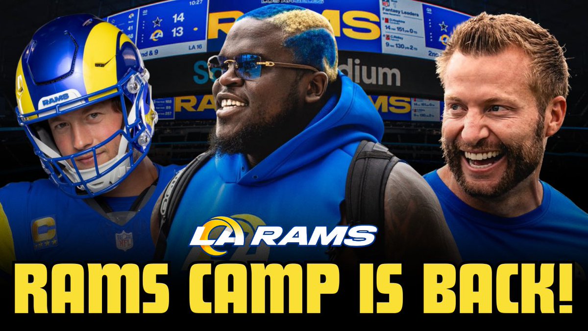 RamsBrothers's tweet image. We’re back now that Rams training camp is officially underway!
Discussed Stafford’s back injury, how the Rams plan to handle Alaric’s blood clots, Kyren’s contract situation, some bonus insider info on logos/uniforms & more 👀
🔗 youtu.be/ee3d_LYIS8g?si…