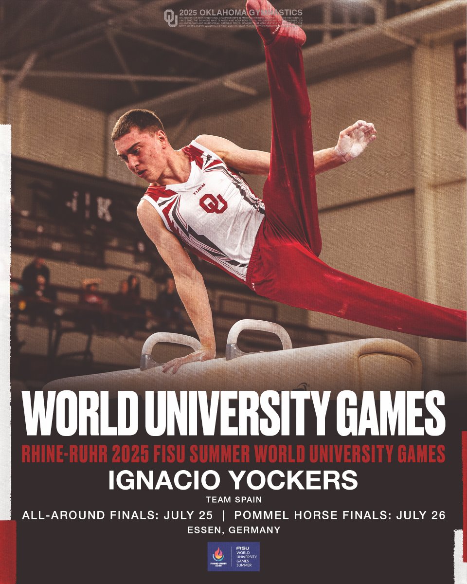 Ignacio has advanced to the all-around and pommel horse finals at the World University Games! He helped Spain to a 5th-place team finish.

AA - 7th | 78.865
PH - 6th | 14.233

All-around finals are Friday. Pommel horse finals are Saturday.

Scores » bit.ly/452fWsa