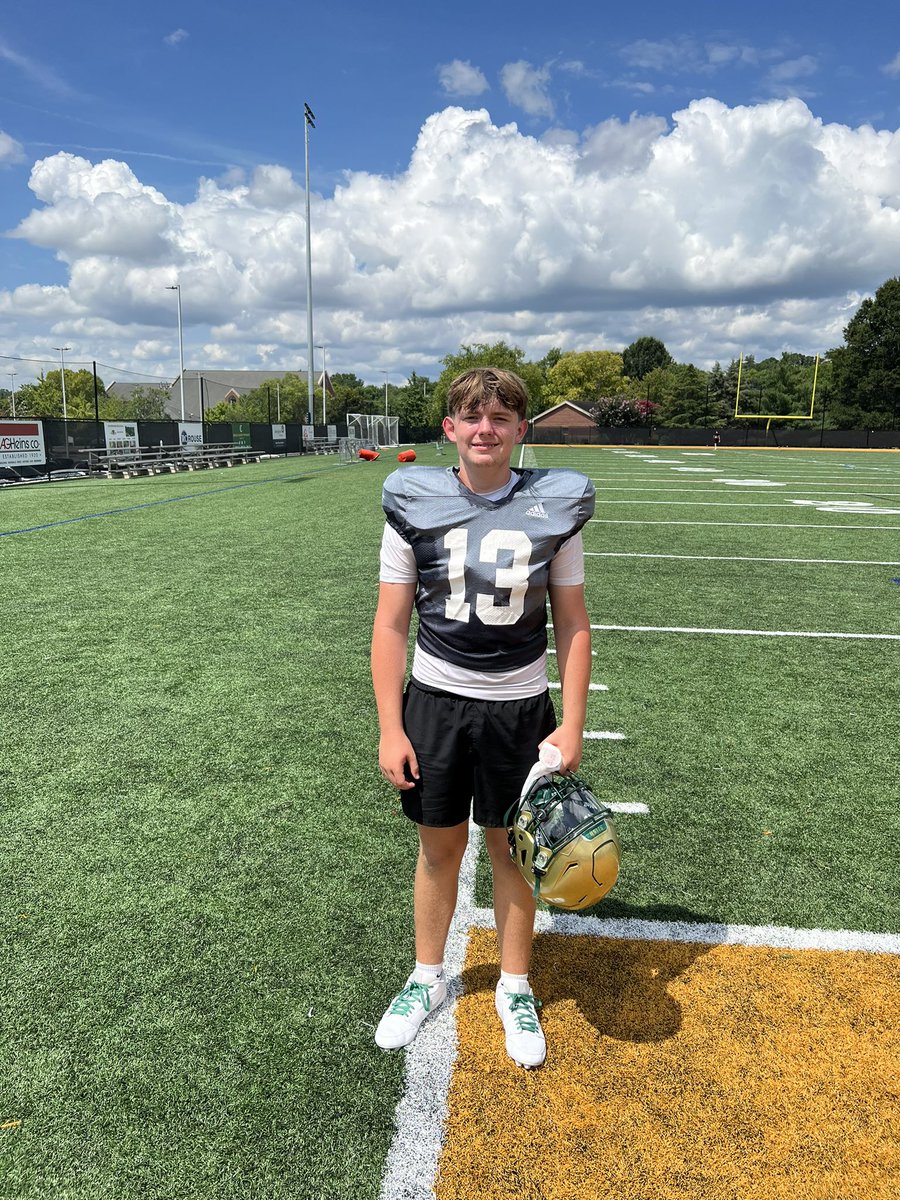 Day 3 of camp (was hot). Congratulations to freshman QB <a href="/ethan_utley12/">Ethan Utley ‘29 QB</a> (repeat winner). He was the winner of our QB Contest today; which was “Rapid Fire Signal Review”. 

QB Tidbit for today is what we tell our Q’s when throwing fast screens (aka perimeter screens), shorter on