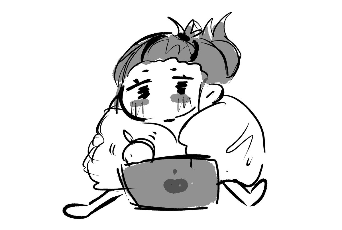Bugga_bu's tweet image. This has been me all week. I wish I chose a more active less time consuming hobby but I love creating cute girls