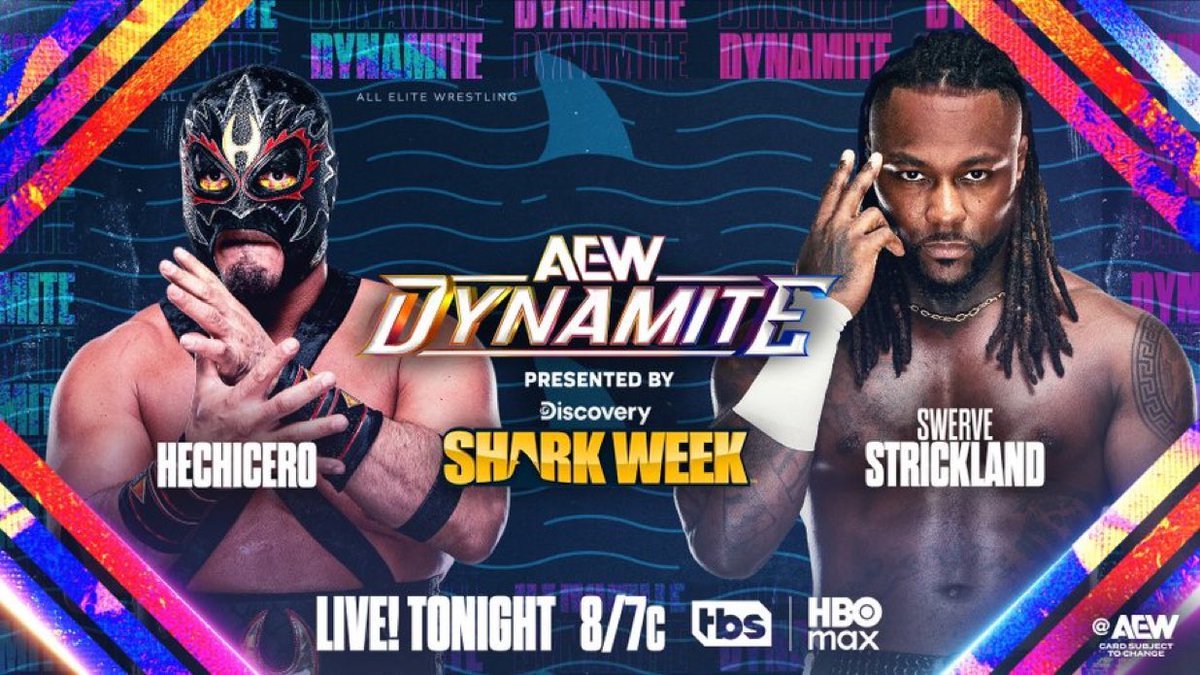 A_L_W_podcast's tweet image. Tonight on #AEWDynamite
@swerveconfident vs @_ReyHechicero!