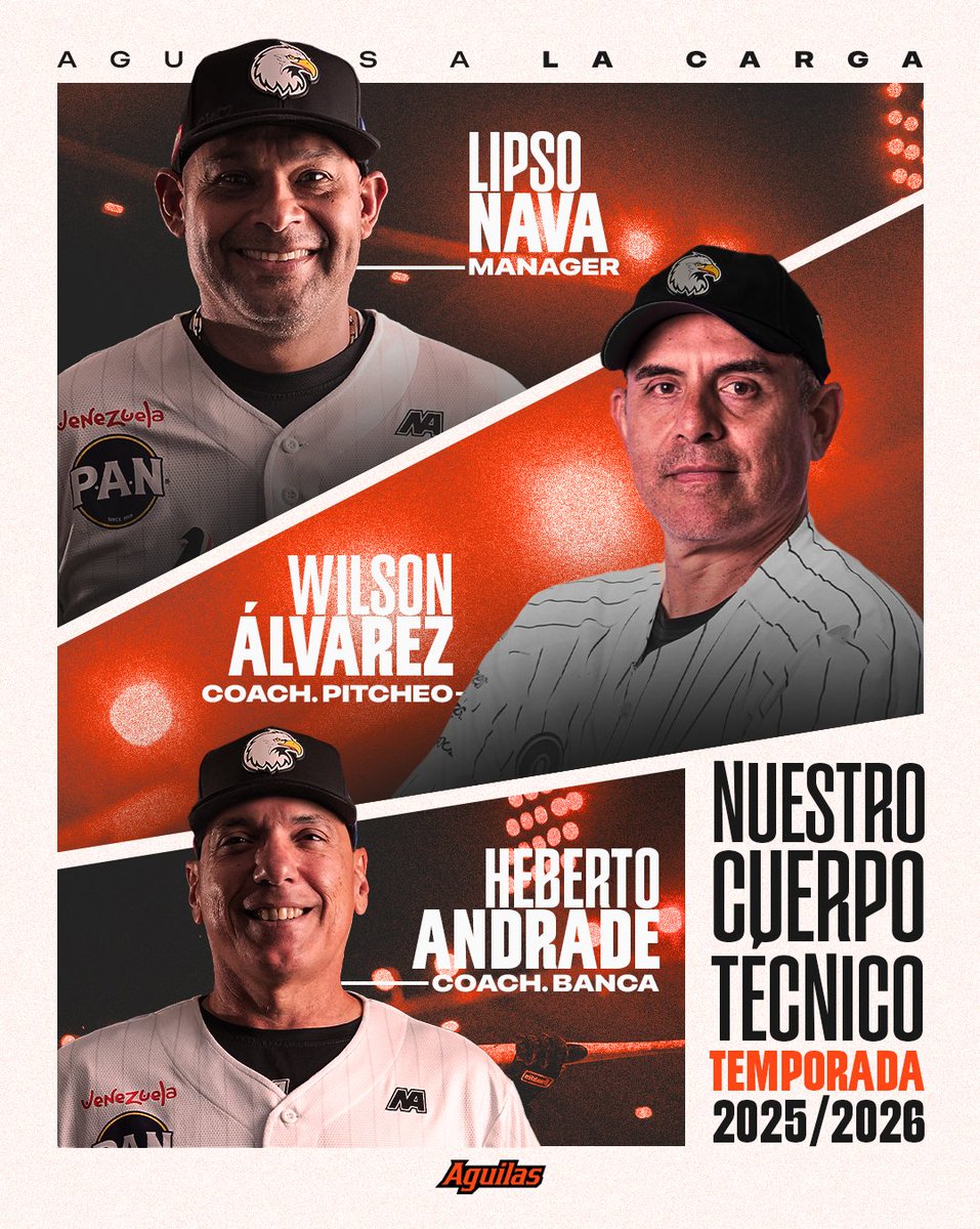 EdicionFinal's tweet image. #lvbp | Águilas del Zulia da a conocer su staff de coach para la temporada 2025-2026.

Nombres como Alex Delgado, Lioso Navas, Wilson Álvarez resaltan en el equipo rapaz.

#edicionfinal #beisbol #baseball #zulia