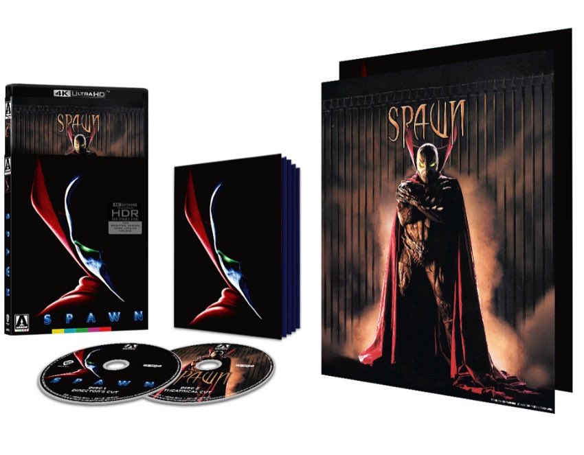 dawnofthediscs's tweet image. Coming to 4K UHD in October from Arrow Video
Spawn 4K UHD
4K ULTRA HD LIMITED EDITION CONTENTS
• 4K restorations of both the Director’s Cut and Theatrical Cut of the film from the original camera negatives by Arrow Films
• Reversible sleeve featuring two original artwork…