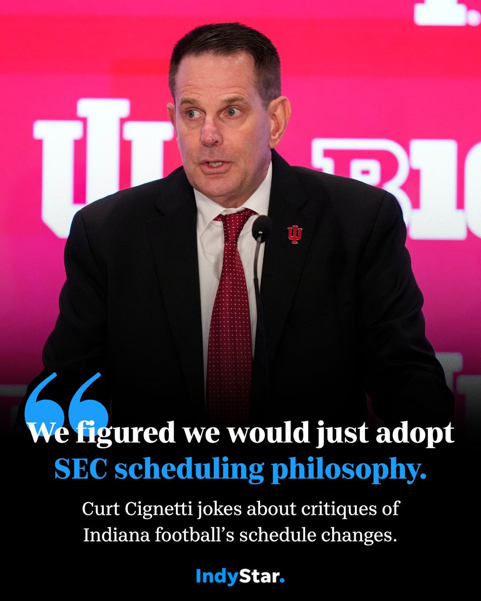 indystar's tweet image. The Hoosiers have been criticized for cancelling games against Power Four opponents. But, Curt Cignetti said, this just falls in line with that of a rival league. Read more: bit.ly/3IAthjZ