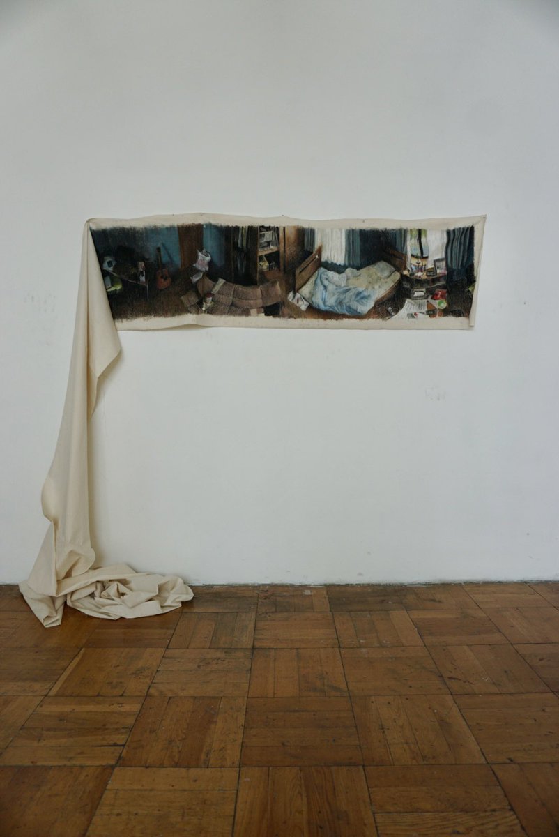 mky_an's tweet image. 『my room』2025

綿布にオイルパステル