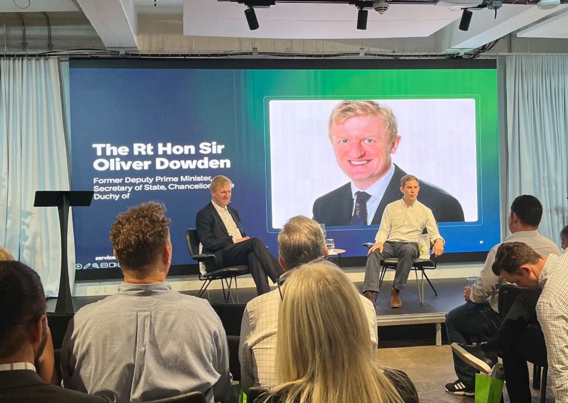 VirtualJames's tweet image. It was really interesting to hear from former deputy prime minister Sir Oliver Dowden and Times columnist and 10 year ping pong UK champion Matthew Syed today. I better get some rest as I’m running a lab building AI agents at the Home Office tomorrow 🤓#lifeatservicenow