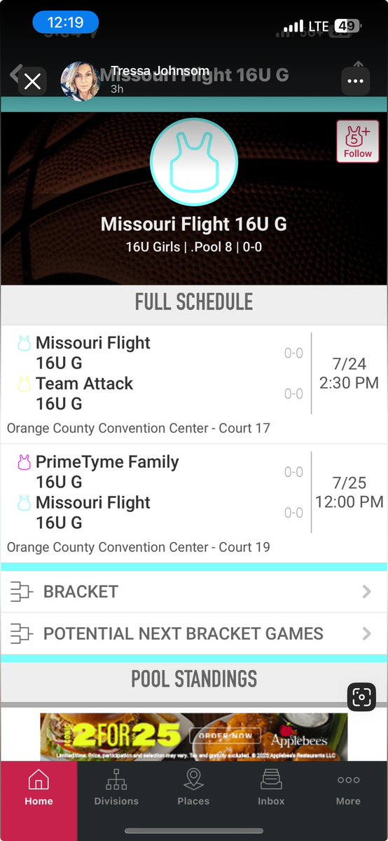 _AnayaPerry's tweet image. Here’s the schedule for my last tournament in Orlando! Come out to watch my teammates and I play!! @FlightGirls