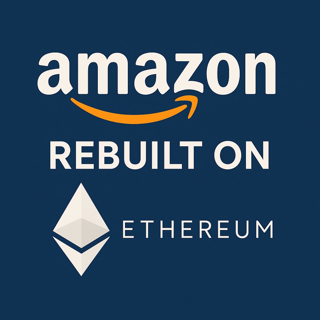 What if Amazon rebuilt itself entirely on Ethereum? 🧵

Here’s a blueprint for “Amazon on Ethereum” — covering payments, loyalty, logistics, media, and cloud infra.

It’s not science fiction. This could easily be built today.

Let’s dive in 👇 <a href="/JeffBezos/">Jeff Bezos</a> <a href="/amazon/">Amazon</a>