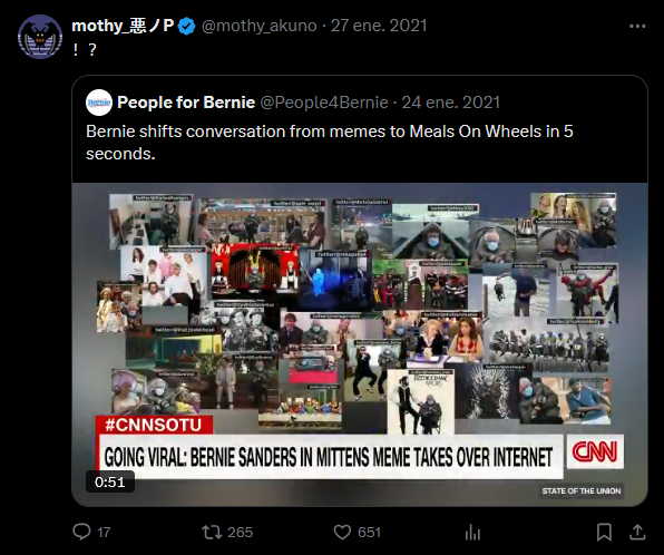 MarioGaGabriel's tweet photo. I made a meme of Bernie Sanders sitting on Banica Conchita's throne, then the meme reached CNN and then the news reached mothy's eyes 👁️👄👁️ https://t.co/Y6zJrONvnS