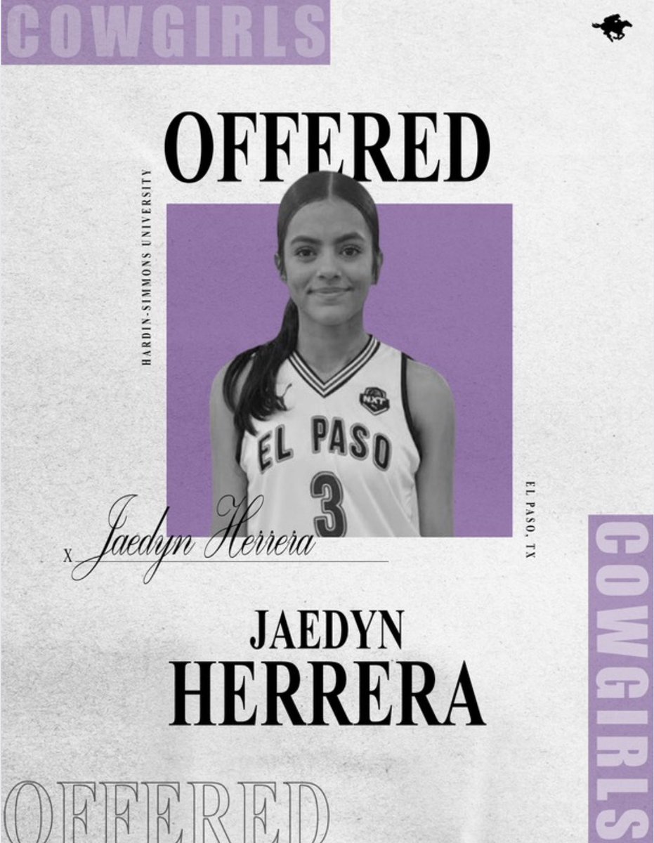 jae (@jaedynherrera3) on Twitter photo I am blessed and excited to receive my 2nd offer from <a href="/cowgirl_bball/">Hardin-Simmons WBB</a> . Thank you Coach Whitehead for believing in me!
<a href="/EPHeart915/">El Paso Heart</a> <a href="/blazerhoops_AHS/">Americas Girls Basketball</a> <a href="/915CoachMarco/">Marco</a> <a href="/coachaaron35/">Aaron</a> <a href="/HeartDriven_PT/">HeartDriven_PT</a> I am blessed and excited to receive my 2nd offer from <a href="/cowgirl_bball/">Hardin-Simmons WBB</a> . Thank you Coach Whitehead for believing in me!
<a href="/EPHeart915/">El Paso Heart</a> <a href="/blazerhoops_AHS/">Americas Girls Basketball</a> <a href="/915CoachMarco/">Marco</a> <a href="/coachaaron35/">Aaron</a> <a href="/HeartDriven_PT/">HeartDriven_PT</a>
