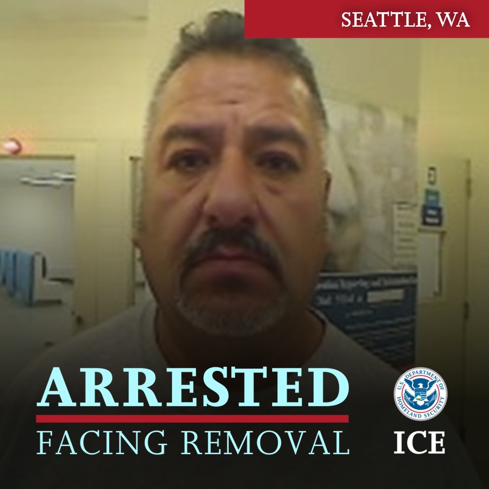 ICE Seattle (@eroseattle) on Twitter photo ICE <a href="/EROSeattle/">ICE Seattle</a> arrested Jose Macais-Soto, 51, a citizen of Mexico in Federal Way, WA. Macais, who entered the U.S. in 2001, violated the terms of his visa and was arrested by local authorities for assault and malicious mischief in 2007. ICE <a href="/EROSeattle/">ICE Seattle</a> arrested Jose Macais-Soto, 51, a citizen of Mexico in Federal Way, WA. Macais, who entered the U.S. in 2001, violated the terms of his visa and was arrested by local authorities for assault and malicious mischief in 2007.