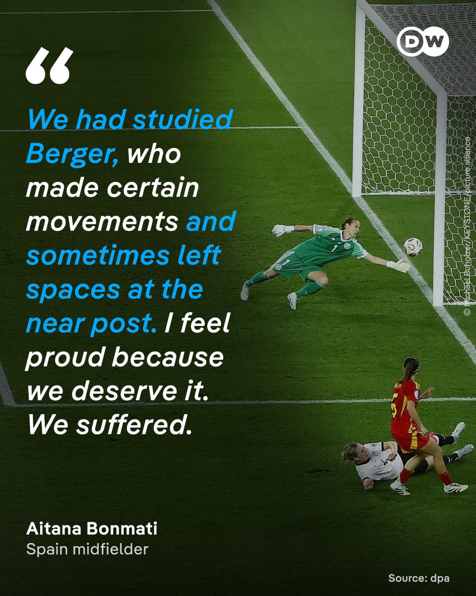 dw_sports's tweet image. Aitana Bonmati spent several days in hospital with viral meningitis in June 🏥
The midfielder scored Spain's extra-time winner against Germany just 24 days after being released from hospital 💪