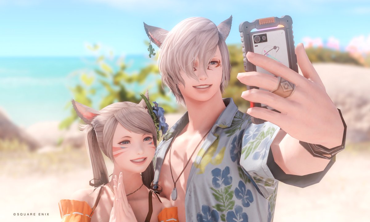 piqffxiv's tweet image. Summer Vibes 🌞🌴🌺✨