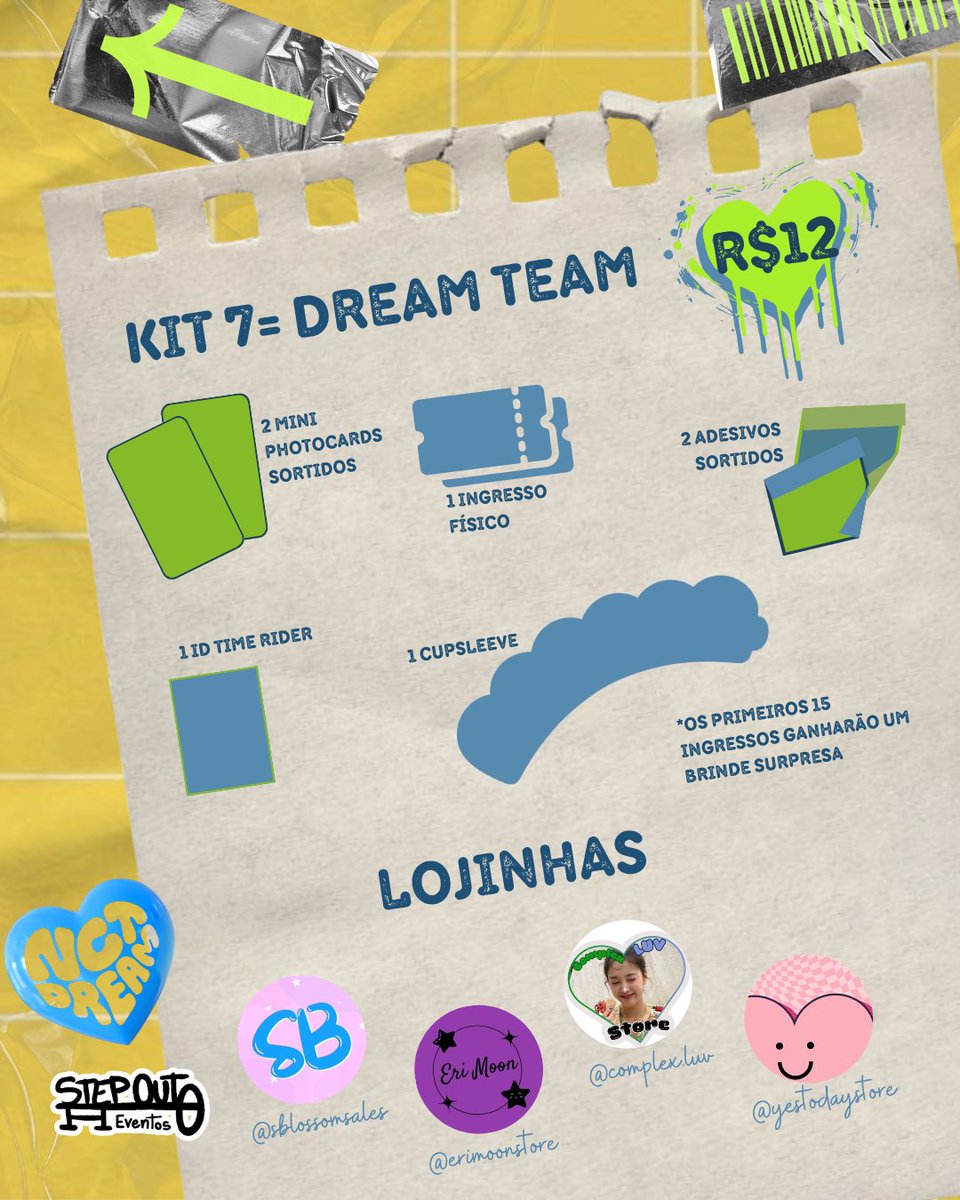 Galerinha, voltamos! 🥺

Para comemorar o aniversário do dream, vamos fazer um eventinho temático no Bom Retiro. Vai ser muuuuito especial.

Os ingressos já estão a venda por apenas 12 reais e os 15 primeiros a comprar ganham um brinde adicional <3 …mplexluvstore.lojavirtualnuvem.com.br/produtos/event…