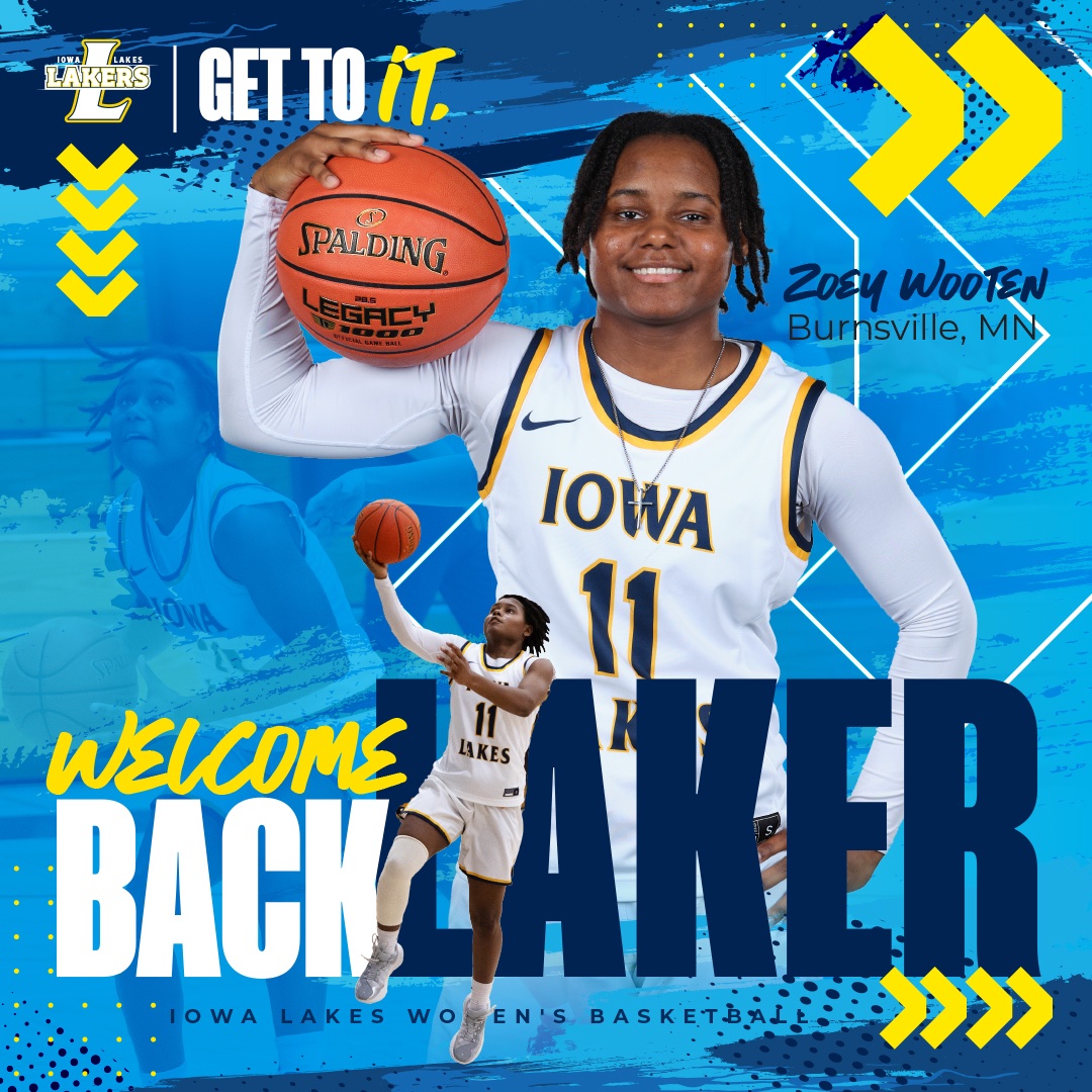 Returning for the Lakers, is sophomore guard, Zoey Wooten. Super excited to have you back in the blue &amp; gold. 💛💙 #lakerproud💙💛 #golakers