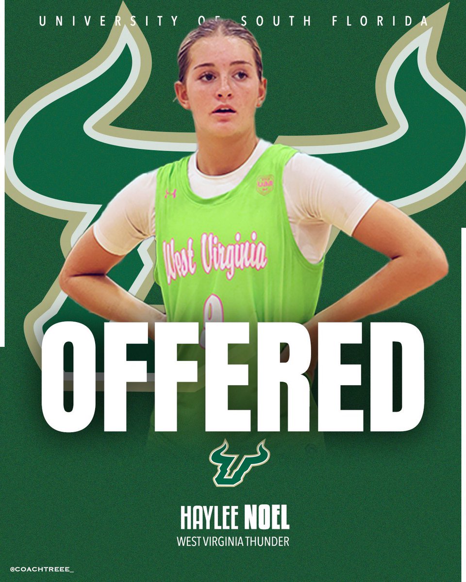 Haylee Noel (@hayleecnoel1) on Twitter photo After a great conversation with <a href="/CerezuelaGina/">Gina Cerezuela</a> I am blessed to receive the opportunity to play at <a href="/USFWBB/">USF Women's Basketball</a>!!
<a href="/Scottejohnson12/">Scott johnson</a>
<a href="/WVThunderUAA/">West Virginia Thunder UAA</a>
<a href="/CooperHSGirlsBB/">Cooper Jaguars</a> After a great conversation with <a href="/CerezuelaGina/">Gina Cerezuela</a> I am blessed to receive the opportunity to play at <a href="/USFWBB/">USF Women's Basketball</a>!!
<a href="/Scottejohnson12/">Scott johnson</a>
<a href="/WVThunderUAA/">West Virginia Thunder UAA</a>
<a href="/CooperHSGirlsBB/">Cooper Jaguars</a>